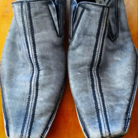 Steve Madden Other - Steve madden teca Aldo shoes size 12 upper hand made leather grayish sliver